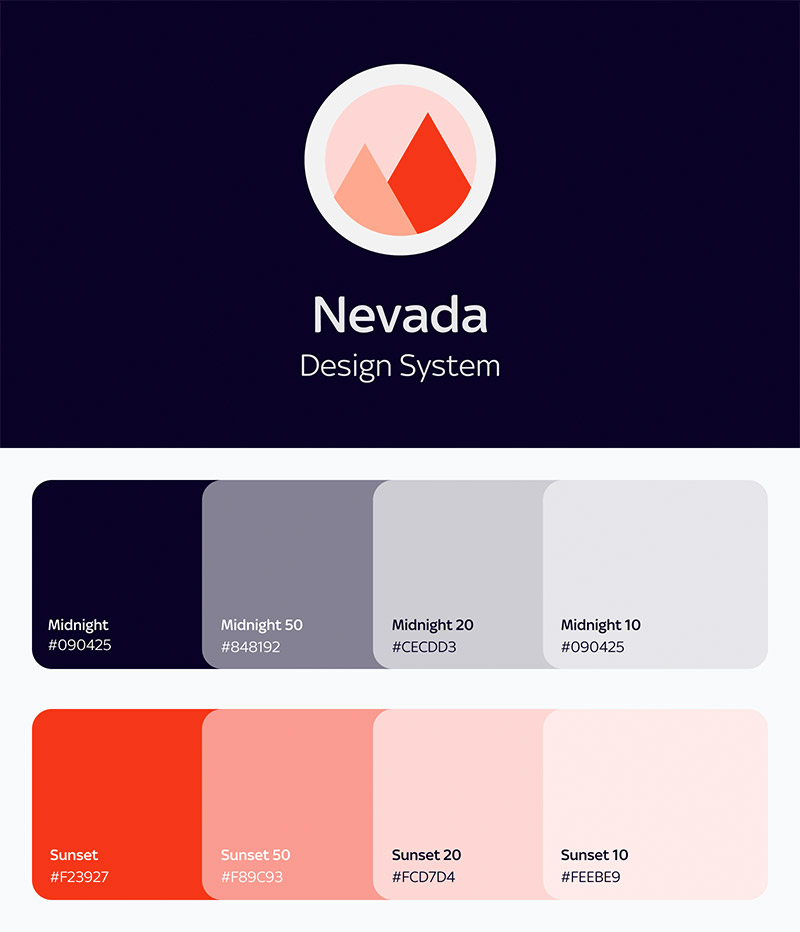 Nevada's logo and colour palette